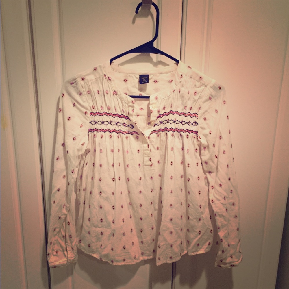 Gap Kids boho style smocked top